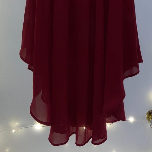 Red Flowy Skirt - Picture 2 of 3